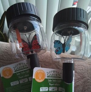 Garden Collection Solar Stake Lights with Butterfly Design